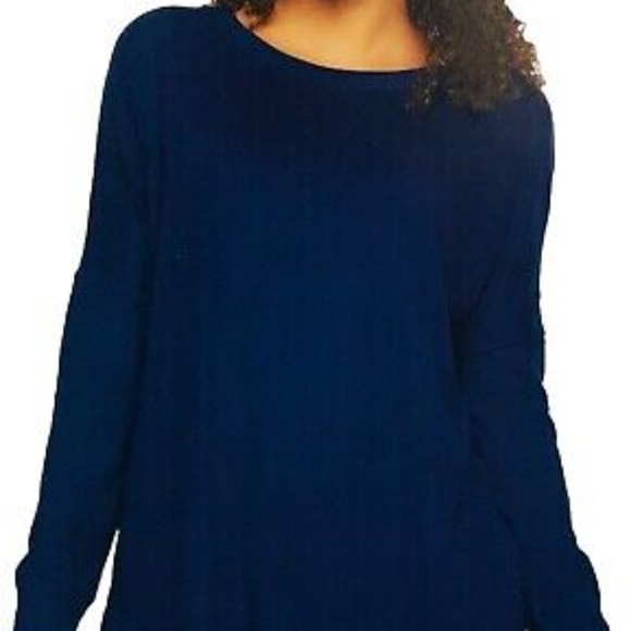 Felina Soft Knit Top Medieval Blue Women's Small Oversized Knit Loose Fit Shirt - Picture 12 of 12